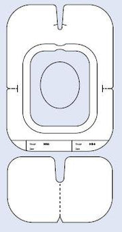Medline Window Dressing Sorbaview Ultimate Fabric / Film 3-3/4 X 5-1/8 Inch Sterile - Case of 100 - SV41AFXT-CS
