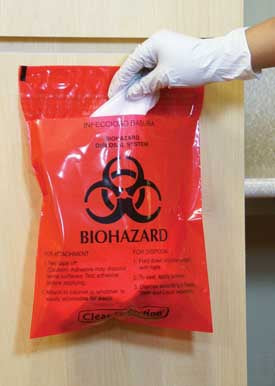 Unimed - Midwest Biohazard Waste Bag 2.6 Quart Red Bag 12 X 14 Inch - Case of 100 - MRWB142324-CS