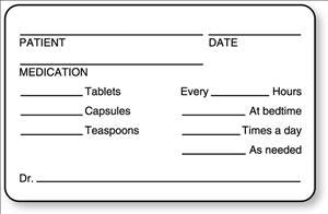 United Ad Label Pre-Printed Label UAL™ Advisory Label White Paper Patient_Date_Medication_ Black Medication Instruction 1-3/4 X 2-3/4 Inch - Roll of 1 - ULFC403-RL
