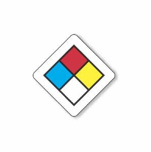 United Ad Label Pre-Printed Label UAL™ Warning Label Blue / Red / White / Yellow Paper Chemical Hazard Symbol Color Block Chemical 7/8 X 7/8 Inch - Roll of 1 - ULHL134-RL