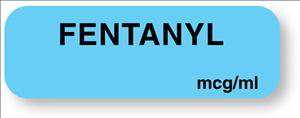 United Ad Label Drug Label UAL™ Anesthesia Label Fentanyl mcg_mL Blue 1/2 X 1-1/2 Inch - Roll of 1 - ULAM230-RL