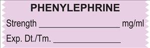 United Ad Label Drug Label UAL™ Anesthesia Label Phenylephrine Strength_mcg/mL Exp Dt Tm_ Violet 1/2 X 1-1/2 Inch - Roll of 1 - ULTA150-RL