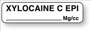 United Ad Label Drug Label UAL™ Anesthesia Label Xylocaine EPI mg/cc White 5/16 X 1-1/4 Inch - Roll of 1 - ULAM721-RL
