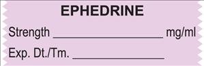 United Ad Label Drug Label UAL™ Anesthesia Label Tape Ephedrine Strength_mg/mL Exp Dt Tm Violet 1/2 X 1-1/2 Inch - Roll of 1 - ULTJ151-RL