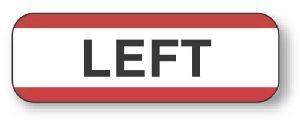 United Ad Label Pre-Printed Label UAL™ Advisory Label White Paper Left Black Alert Label 1-1/2 X 1/2 Inch - Roll of 1 - ULXX532-RL
