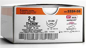 Medtronic MITG Nonabsorbable Suture with Needle Ti-Cron™ Polyester SK Ski Taper Point Needle Size 0 Braided - Box of 1 - 88863017-61-BX
