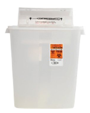 Cardinal Sharps Container Novaplus® Translucent Base Horizontal Entry 3 Gallon - Case of 10 - V8536-CS