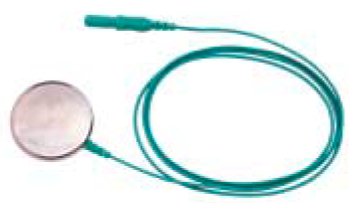 Natus Medical EMG Ground Electrode with Leadwire Natus® 30.5 mm Diameter X 30 Inch Lead Length Stainless Steel NonSteriile Disc Tip Reusable - Each - 019-401200-EA