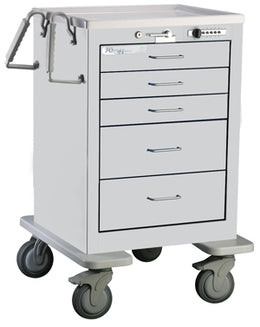 Waterloo Industries Treatment Cart Steel 24.25 X 25.5 X 37.75 Inch Light Gray 22.25 X 16.75 Inch Drawer, Three 3 Inch, Two 6 Inch - Each - JSGKU-33366-EA