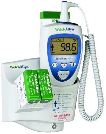 Welch Allyn Electronic Probe Thermometer SureTemp® Rectal Probe Wall Mount - Each - 01692-201-EA