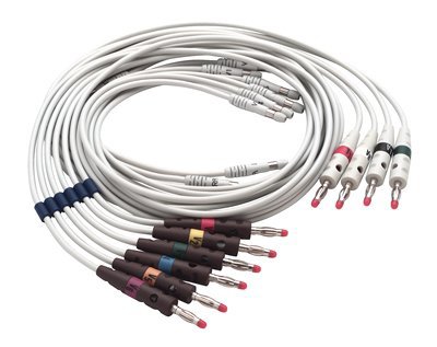 Welch Allyn Leadwire Set 10 Lead, 4 Limb Lead, 6 Precordial, Banana Clip, Replacable For use with CP 100 / CP 200 400293 Patient Cable - Each - 401129-EA