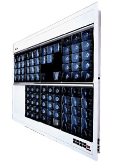 Wolf X-Ray X-Ray Illuminator Trimline Plus 6 Bank 2 Tier 4 Lamp Wall Mount 44 W X 42 H X 3-1/4 D Inch White Six, 17 L X 14 W Inch Film - Each - 29433-EA