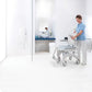 Invacare Aquatec Ocean Ergo Shower Commode with Collection Pan, Lid, and Pan Support Guide Rail - OCEANERGO